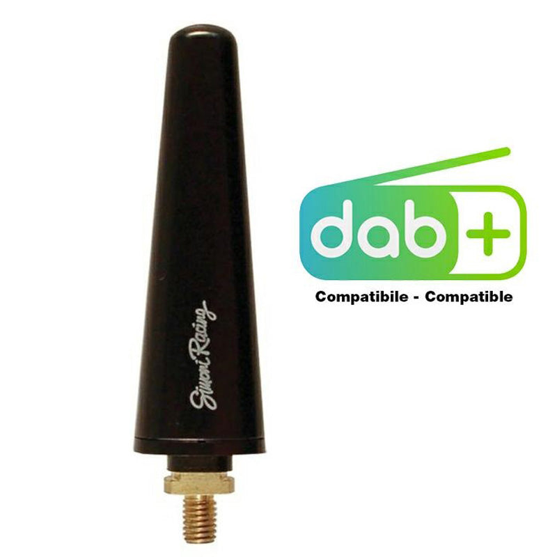 Simoni Racing, Alumiininen antenni M6 - musta - 6cm - DAB+-yhteensopiva