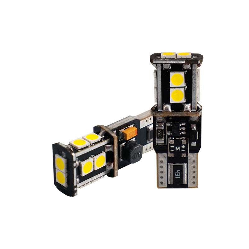 Simoni Racing, T10 10-LED-polttimot - Canbus No-Polarity - Korkea kirkkaus, supervalkoinen - 2 kpl.