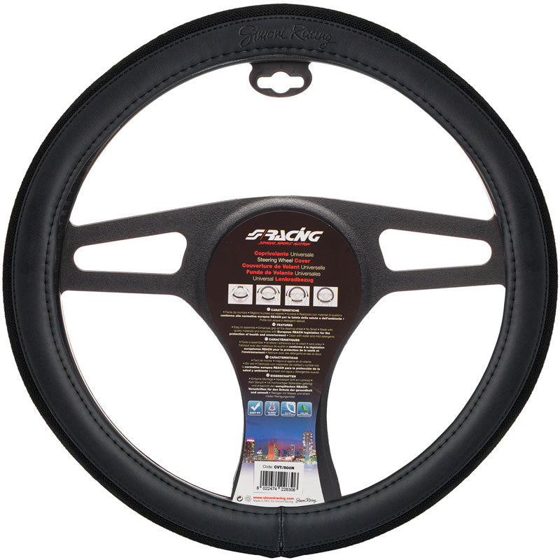 Simoni Racing, rattmuff, svart ecopläder/bomull, 37-39 cm