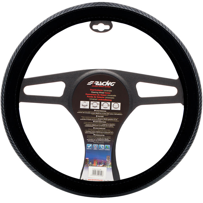 Simoni Racing, ratinsuojus, musta veluuri/hiilikuitukuvio, 37-39cm