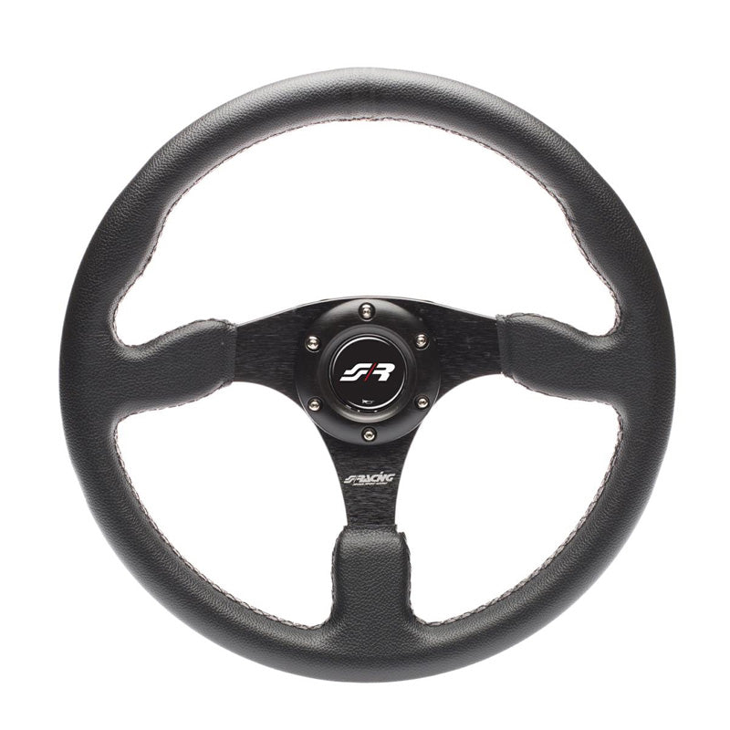 Simoni Racing, Urheiluohjauspyörä, Defender - Black Ecoleather - Halkaisija 350mm