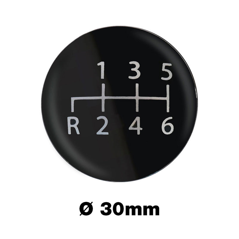Simoni Racing, vaihdekepin nuppitarra - 6-vaihteinen kuvio (peruutus alhaalla vasemmalla) Ø30mm