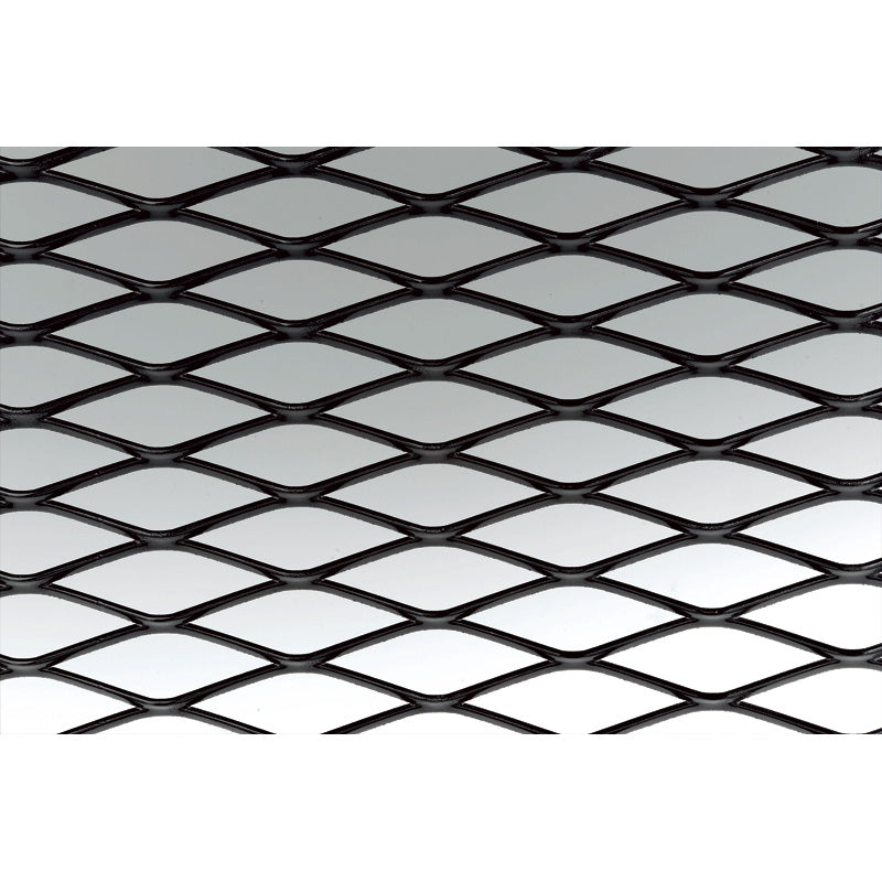 Simoni Racing, sporttinen alumiininen ritiläverkko - musta - 100x30cm - suuri silmäkoko