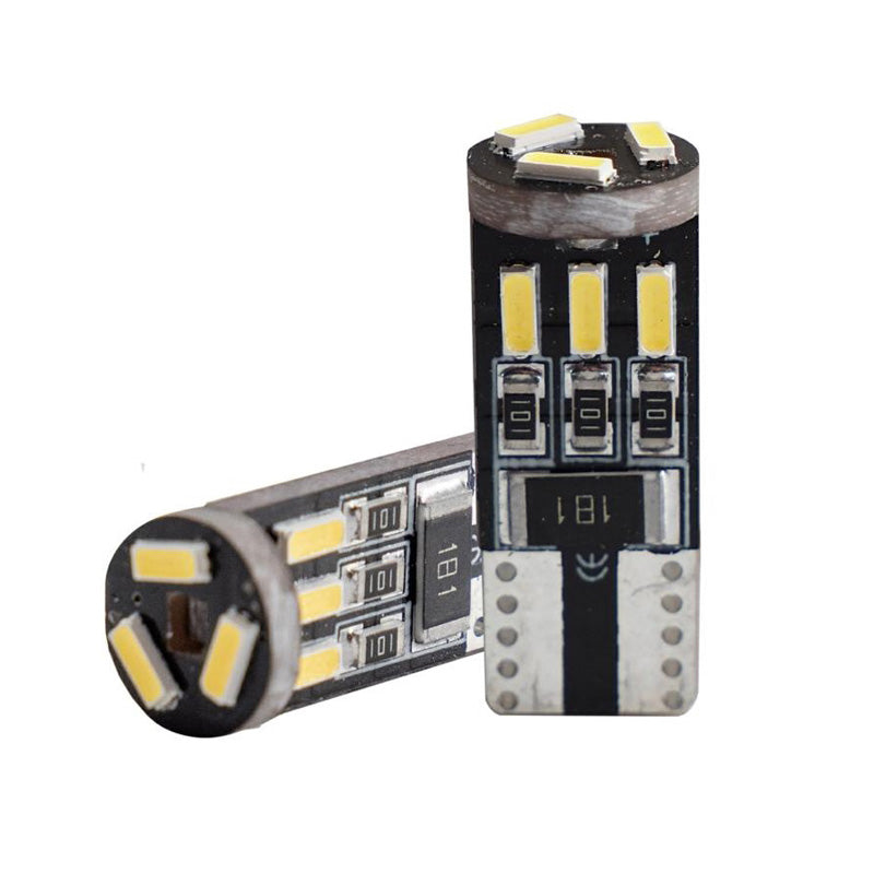 Simoni Racing, 8-LED T10 ultravalkoinen valo - 3W - 2 kpl:n sarja