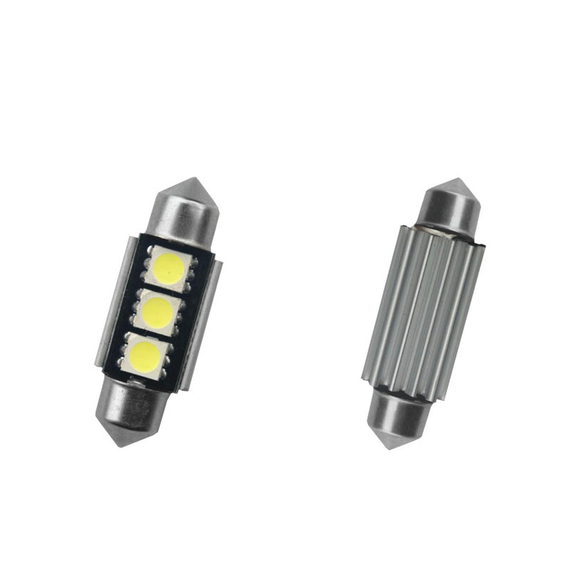 Simoni Racing, 3-LED 'Warning LED 9' -varoituskytkimellä - supervalkoinen - 42mm - 2 kpl