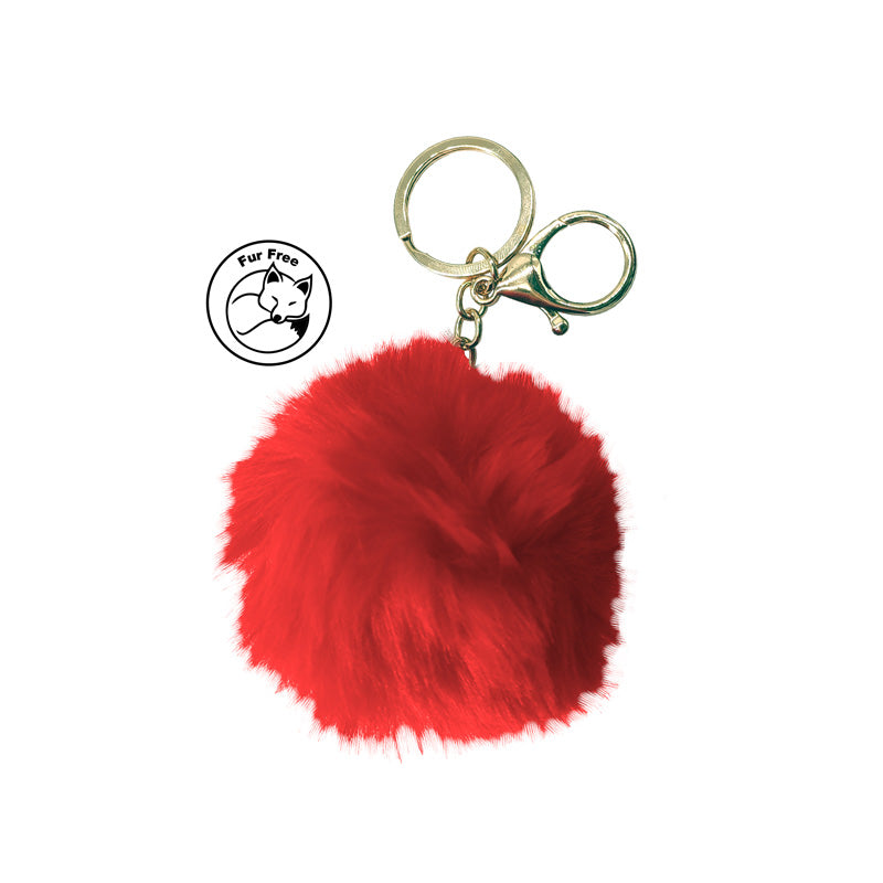 Simoni Racing, Fluffy Fur -avaimenperä - Punainen - 8cm