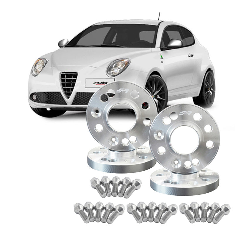 Simoni Racing, Spacer Kit, Aluminium, 2x16mm(FA) - 2x20mm(RA) sisältäen pyöränpultit, sopii Alfa Romeo eri