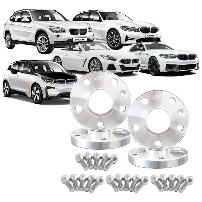 Simoni Racing, Aluminium Spacer Kit, 2x15mm (FA) ja 2x18mm (RA), pyöränpulteilla, sopii BMW