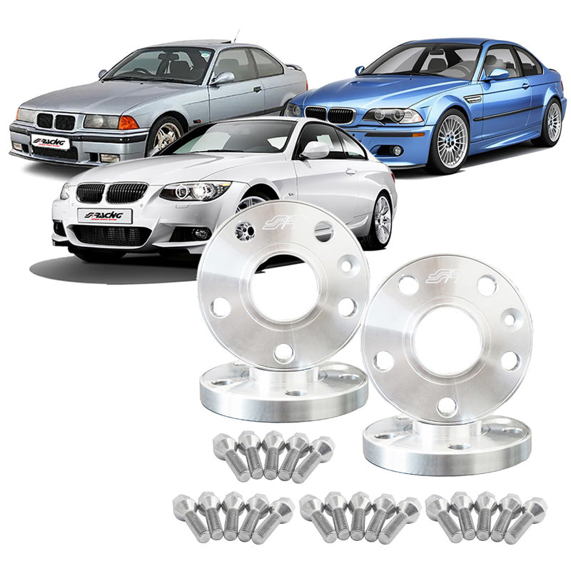 Simoni Racing, Spacer Kit, Aluminium, 2x16mm(FA) ja 2x18mm(RA), sisältäen pyöränpultit, sopii BMW eri