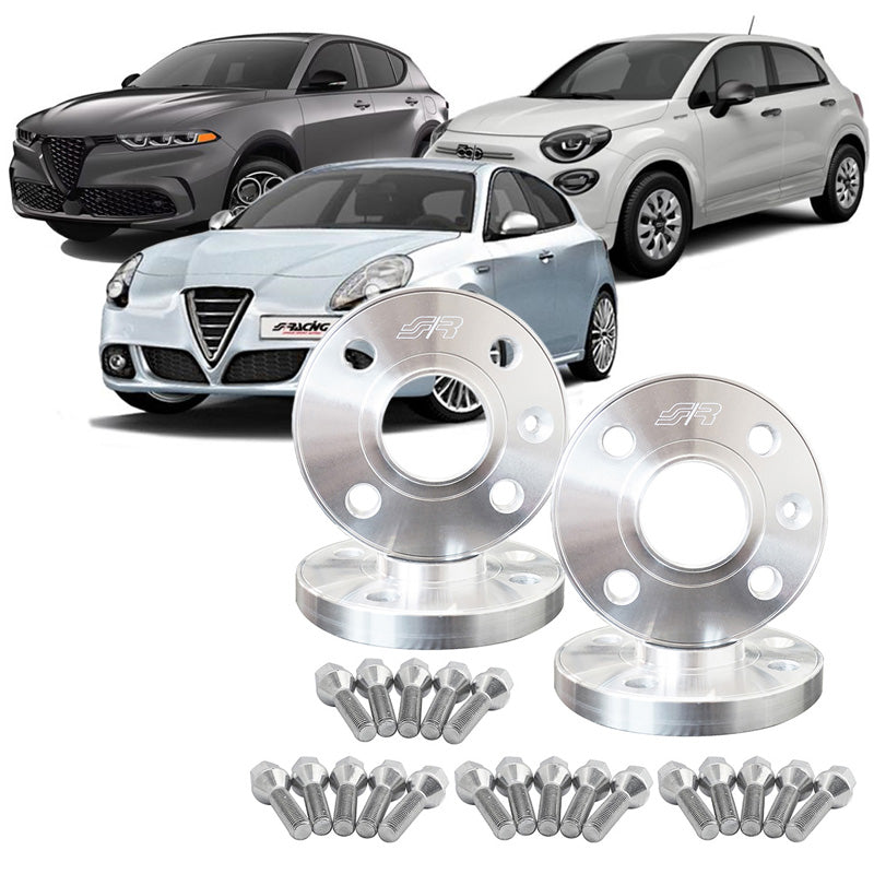 Simoni Racing, Spacer Kit, Aluminium, 2x17,5mm(FA) + 2x20mm(RA), sopii Fiat, Alfa Romeo