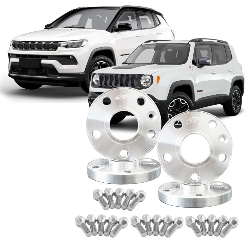 Simoni Racing, Spacer Kit, Aluminium, 2x17,5mm(FA)/2x20mm(RA) sis. pyöränpultit, sopii Jeep eri