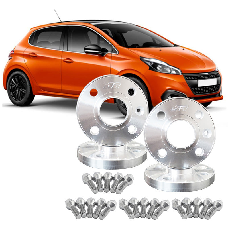 Simoni Racing alumiininen pyöränvälilevysarja (5x108 Q65,1), Peugeot 3008 (16-24) - 2x16mm(FA) - 2x20mm(RA) (Hub 65,1mm), sisältää pyöränpultit - sopii eri Peugeot-malleihin
