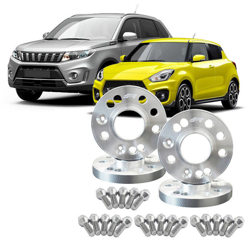 Simoni Racing, Spacer Kit, Aluminium, 2x16mm(FA) - 2x20mm(RA) sis. pultit, sopii Suzuki, Napa 60,1mm