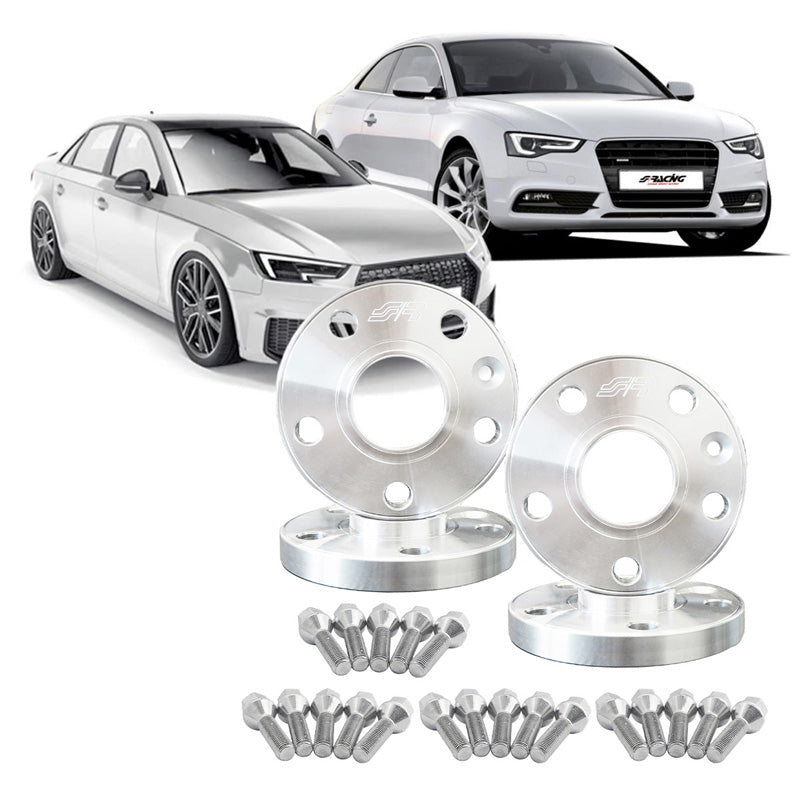 Simoni Racing, Spacer Kit, Aluminium 2x15mm(FA) - 2x18mm(RA), passar till Audi, inkl. hjulbultar, Nav 66,6mm