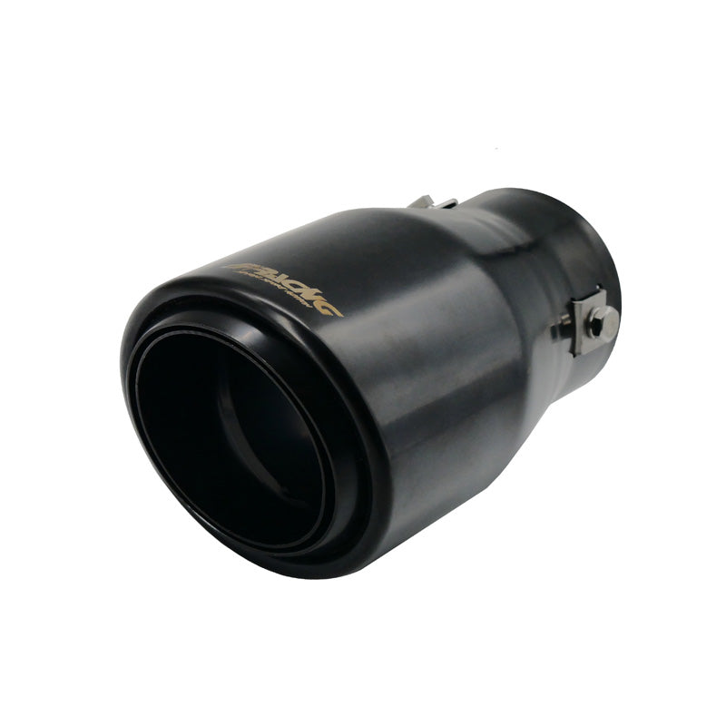 Simoni Racing, Ändrör, Rund/Sned Inox Black - Ø90xL150mm - Installation -39>64mm
