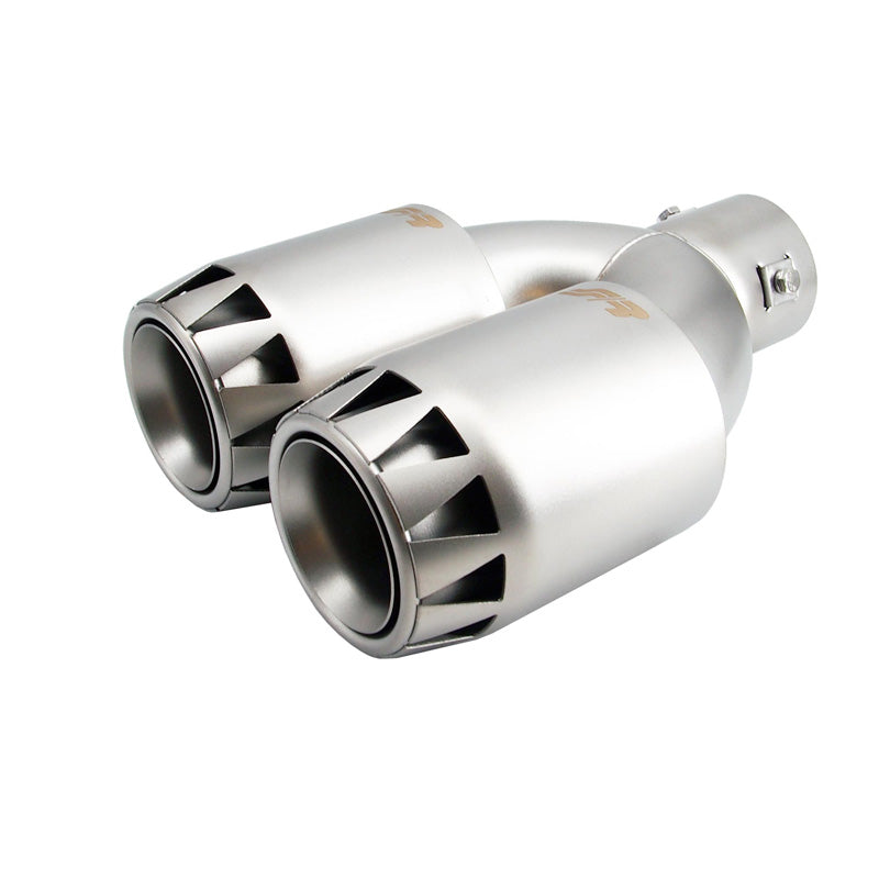 Simoni Racing pakoputken pää, kaksinkertainen pyöreä Inox - Titanium Jet Engine Design 185x88xL245mm - asennus ->39-63mm