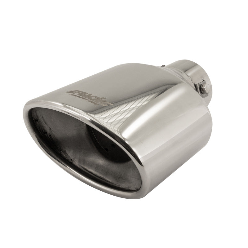 Simoni Racing, ändrör, Oval Inox - 135x85xL185mm - Installation ->60mm