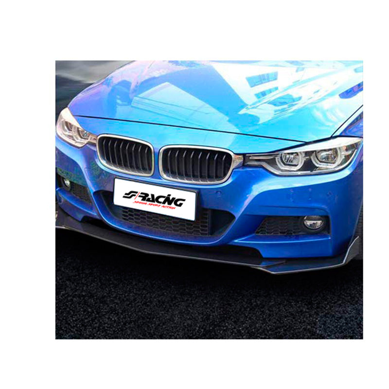 Simoni Racing, universaali etuspoileri "Lip Splitter" - 3-osainen - ABS-musta - 174 cm