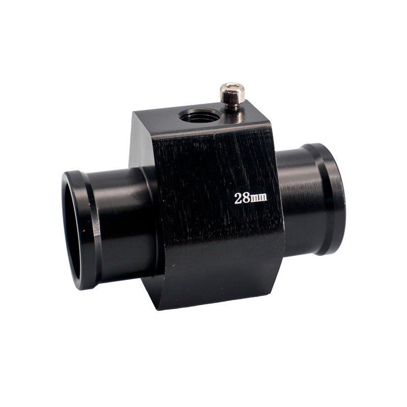 Simoni Racing, veden lämpötila-anturin kiinnike - musta anodisoitu alumiini - Ø28mm