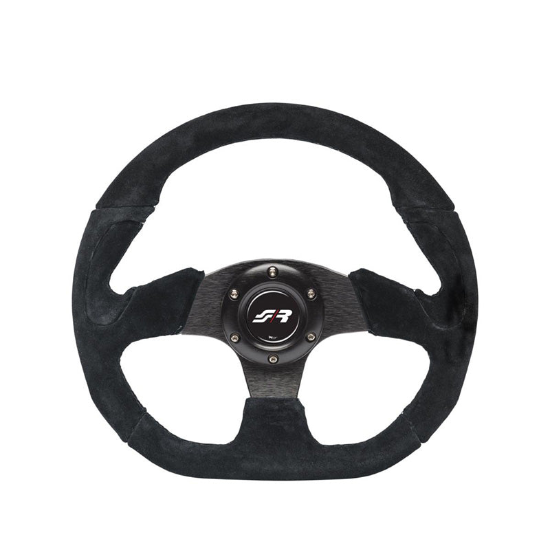 Simoni Racing, urheiluohjauspyörä, X2 Shammy Leather - Black Suede - halkaisija 330 mm