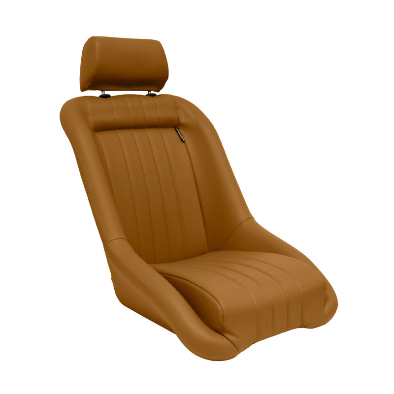 AutoStyle, Sport-istuin "Classic" - beige nahkajäljitelmä - kiinteä selkänoja + pääntuki - sisältää liukukiskot
