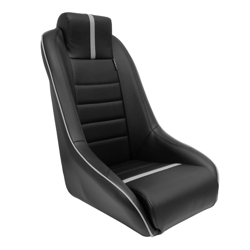 AutoStyle, urheiluistuin 'Classic RS' - musta/harmaa - kiinteä selkänoja + integroitu pääntuki - sis. kiskot