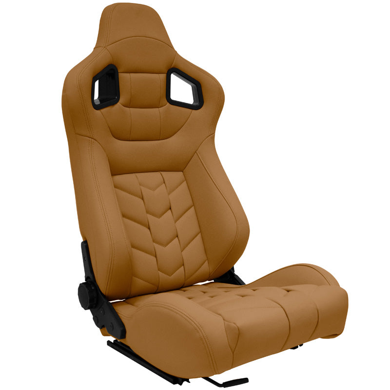 AutoStyle, urheiluistuin 'GK' - beige keinonahka - kaksoissäädettävä selkänoja - sis. liukukiskot