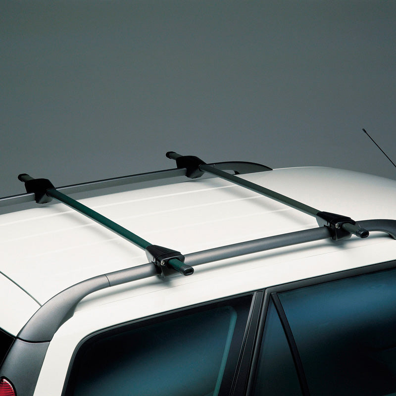 Twinny Load, universaali kattotelinesarja Logico Key - 120cm - musta teräs - autoihin, joissa on avoimet kattokaiteet