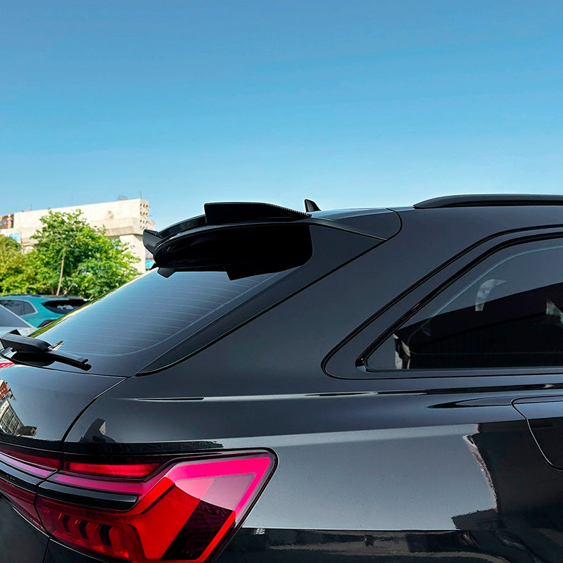AutoStyle, kattospoileri, ABS kiiltävän musta, sopii Audi A6 (C8) Avant S-Line/S6:een (2018-2024)