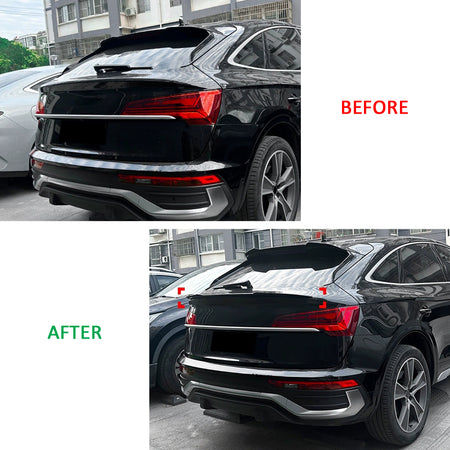 AutoStyle, Bagspoiler, ABS Blank Sort, passer til Audi Q5 (FYT) Sportback (2020-2025)