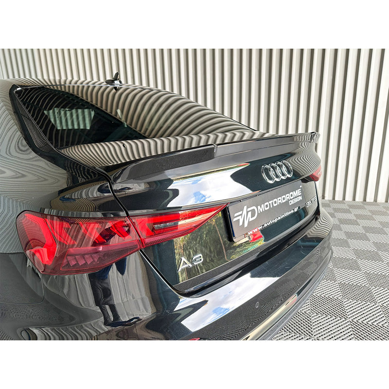 Motordrome, Bakspoiler, Obehandlad PU, Passar till Audi A3 (8Y) Sedan 2020-, 'Aerodynamisk Design'