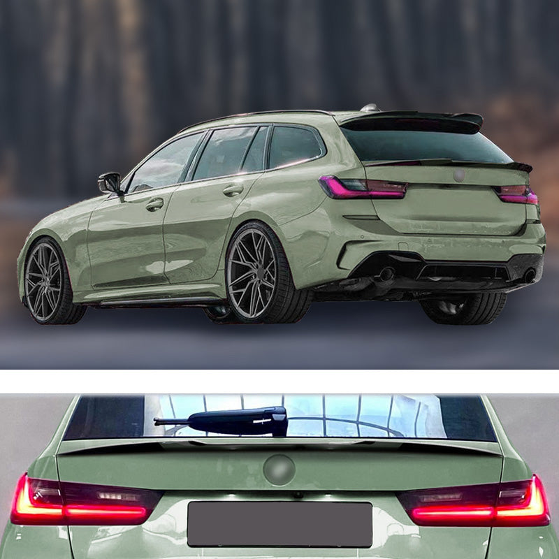 AutoStyle, bakre stötfångarspoiler, ABS, glanssvart, passar till BMW 3-Series G21 Touring (2019-)