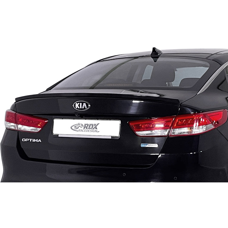 RDX Racedesign, takaluukun spoileri, sopii Kia Optima (JF) 2015-2020 (ABS)