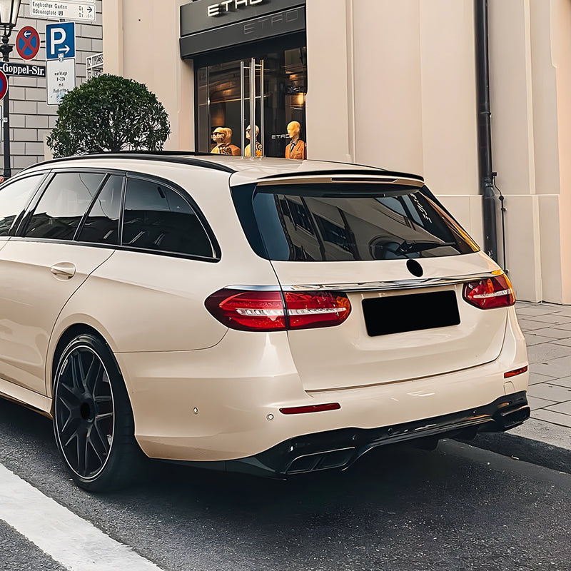 AutoStyle, Takspoiler, Blank Svart, passar till Mercedes E-Class W213 Kombi (2016-2023)