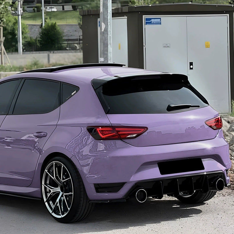 AutoStyle, kattospoileri, ABS, kiiltävän musta, 3-osainen, sopii Seat Leon 5F 5-ovinen (2013-2020)