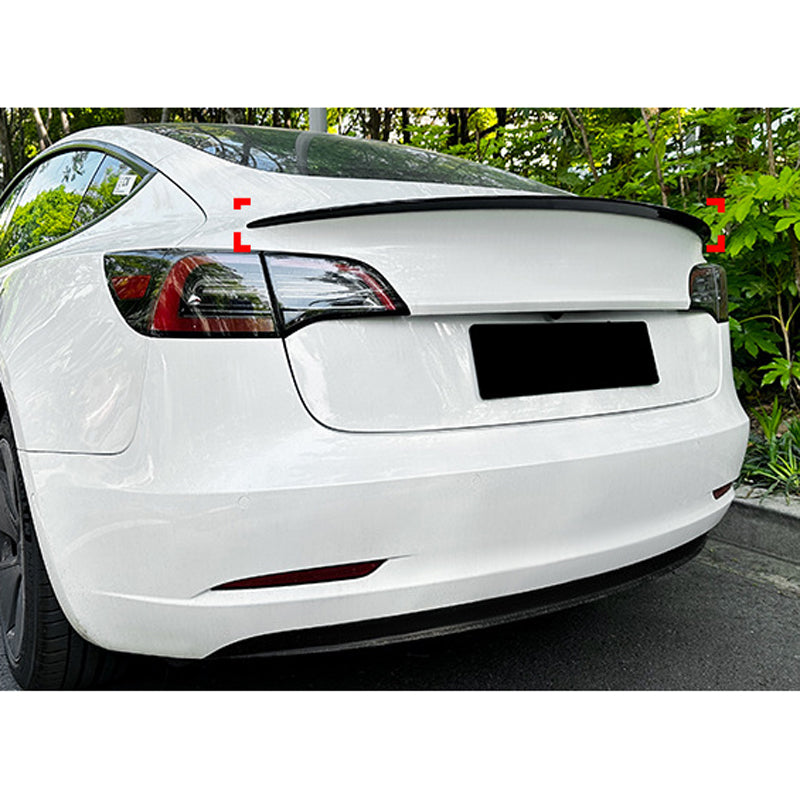 AutoStyle, Bakspoiler, blank svart ABS, Passar till Tesla Model 3 (2017- inkl. Facelift)
