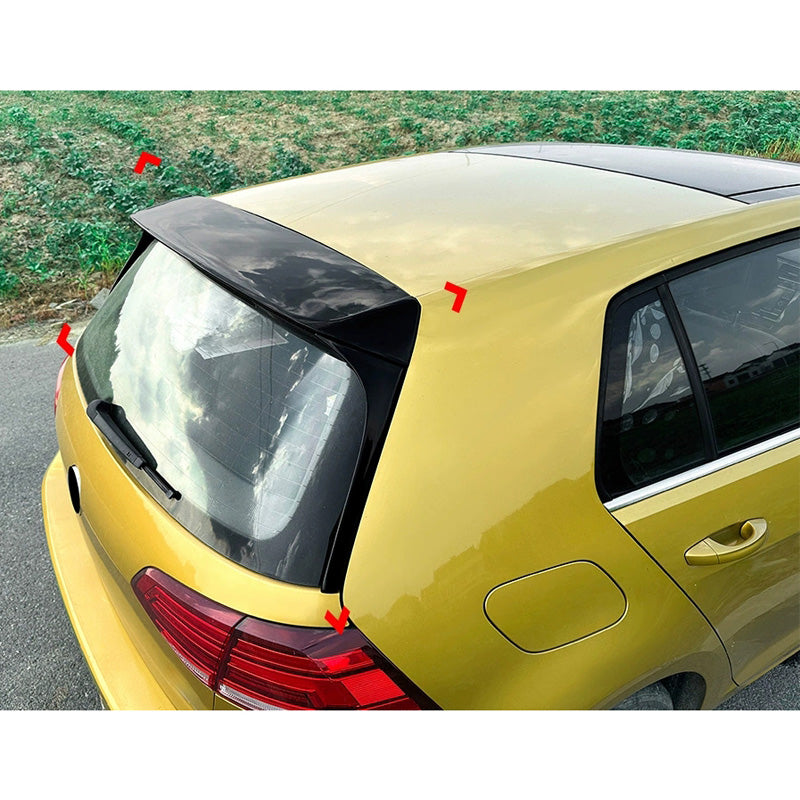AutoStyle, kattospoileri, ABS, kiiltävän musta, 3-osainen, sopii Volkswagen Golf VII (7&7.5) HB (2012-2019)