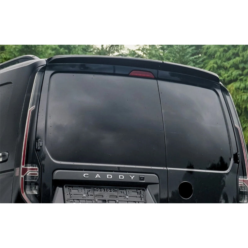 AutoStyle, takspoiler, ABS blank svart, passar till Volkswagen Caddy V Box/MPV (2020-), med 2 bakdörrar