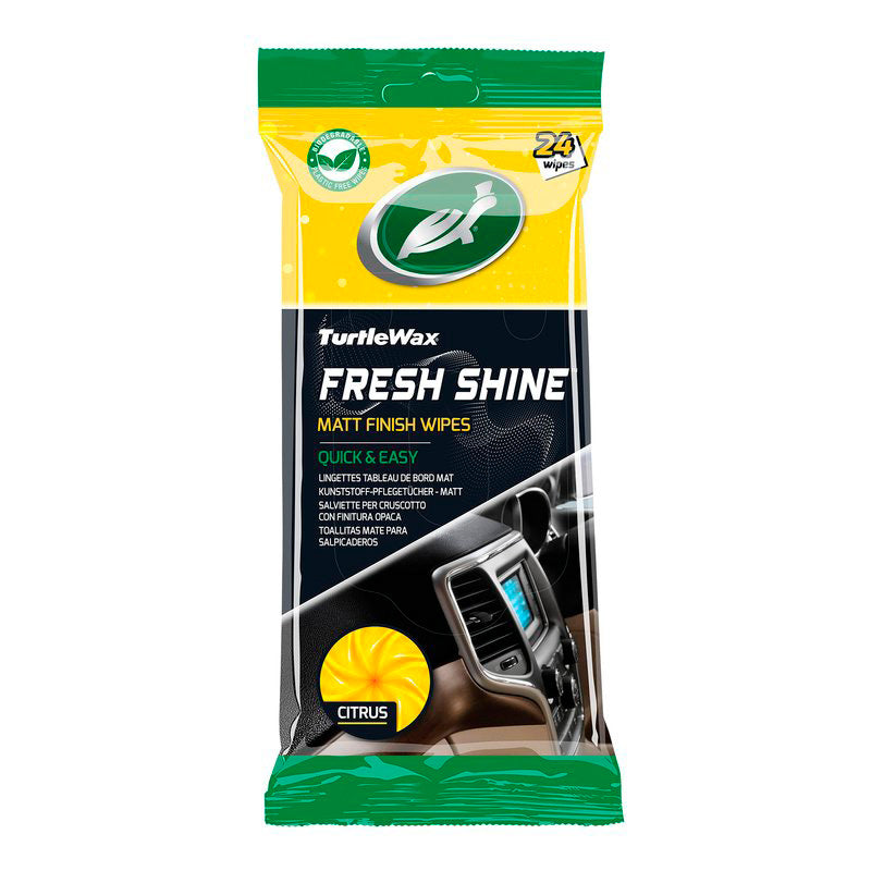 Turtle Wax 54096 Fresh Shine Matt Sisätilojen puhdistuspyyhkeet 24 kpl