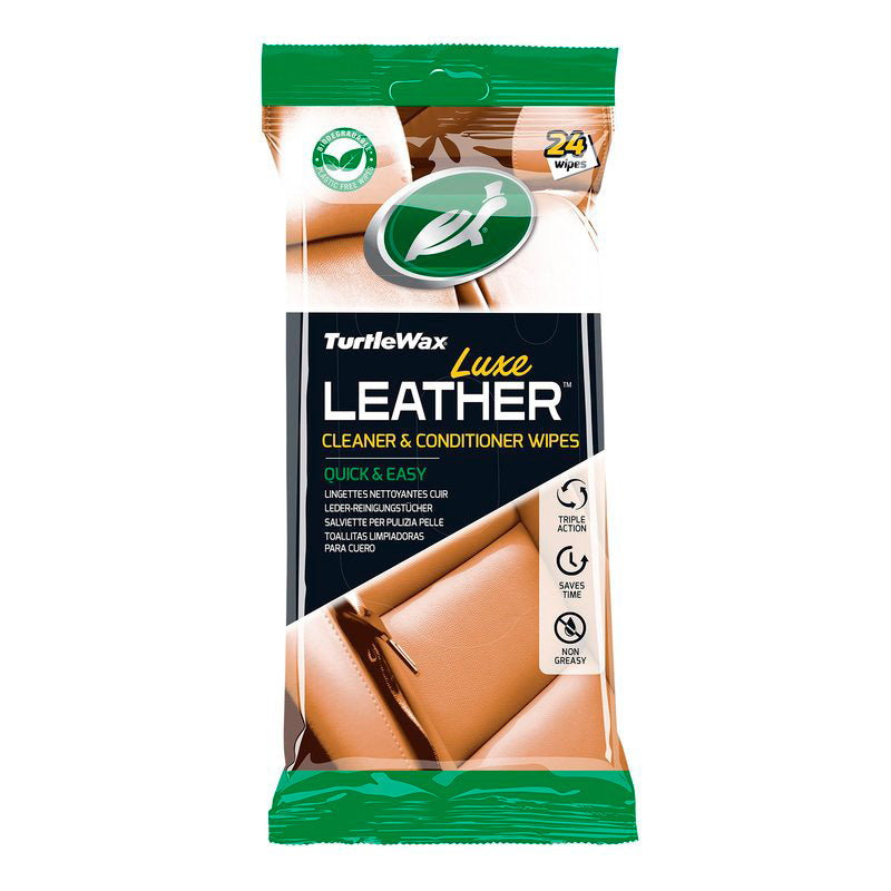 Turtle Wax 54097 Luxe Leather Cleaner & Conditioner pyyhkeet 24 kpl