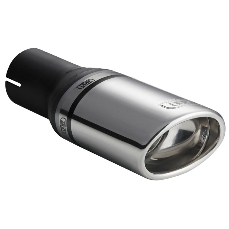 Ulter Sport, pakoputken pää - ovaali 95x65mm viistetty - pituus 200mm - asennus ->50mm - Inox
