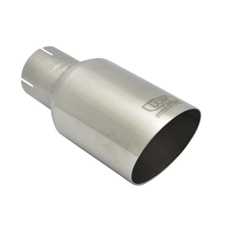 Ulter Sport, pakoputken pää - pyöreä Ø90mm viistetty - pituus 180mm - asennus ->50mm - harjattu satiini-Inox
